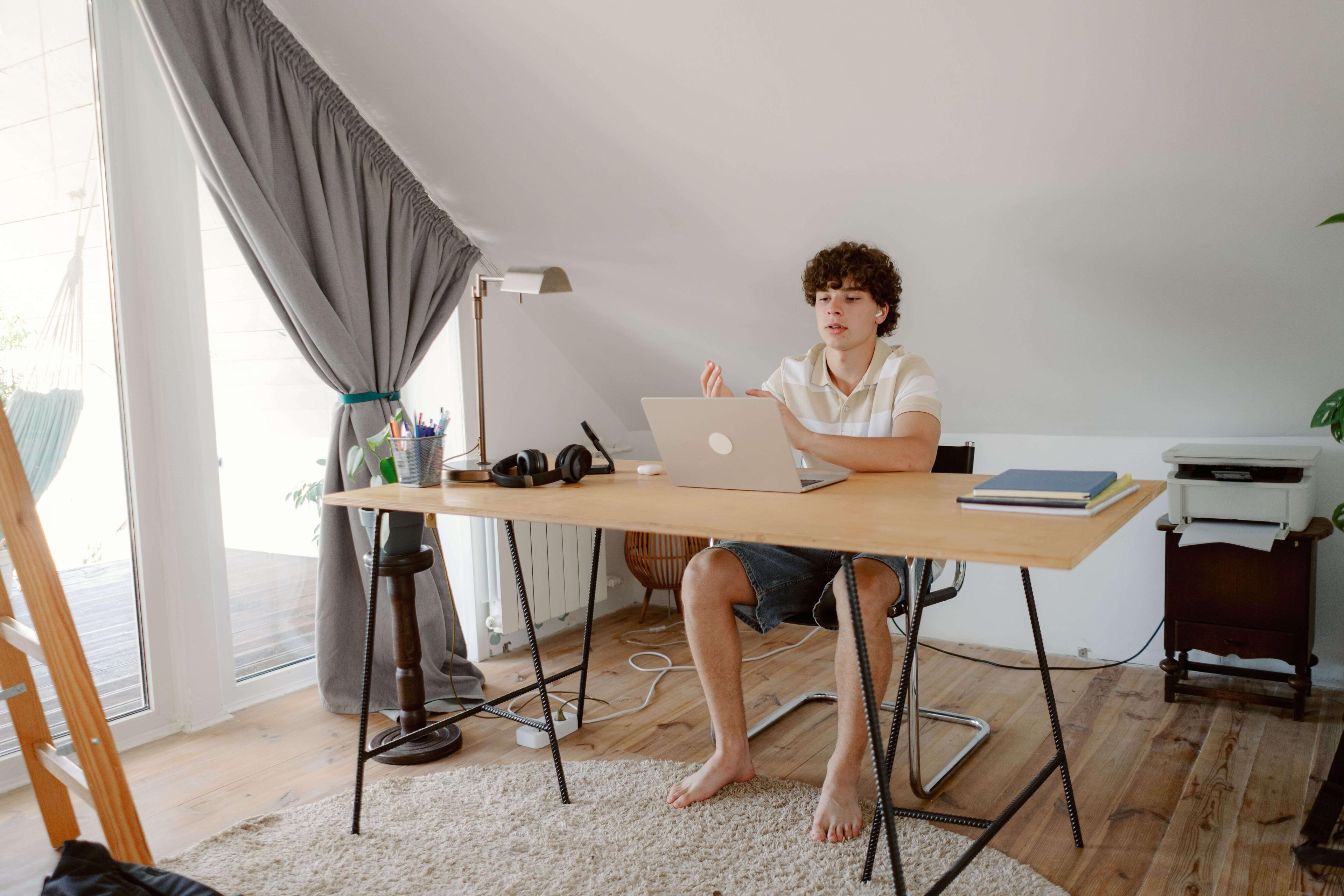 A student with additional learning needs receiving personalised homeschooling support.